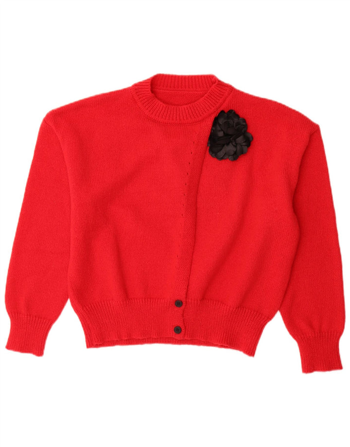 Shein Damski Sweter UK 14 Średni Czerwony Poliester