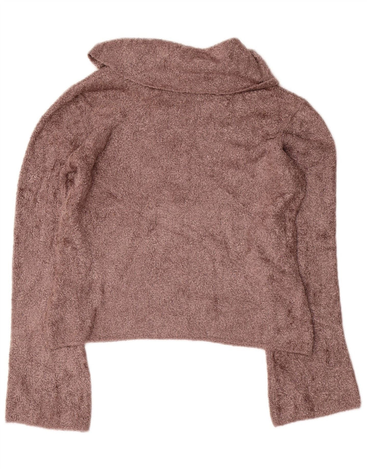 Marks & Spencer Damski sweter z golfem UK 12 Średni brązowy wiskoza