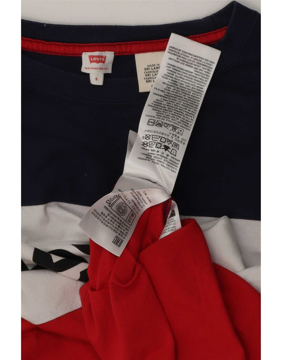 Damska koszulka z krótkim rękawem Levi's Crop Graphic Top UK 10, mała, wielobarwna