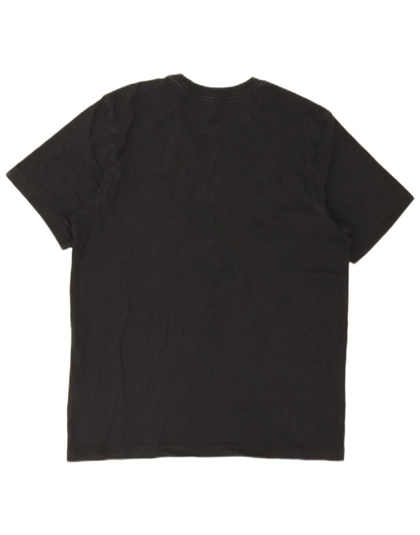 Męski T-shirt z grafiką Nike, średni czarny, bawełniany