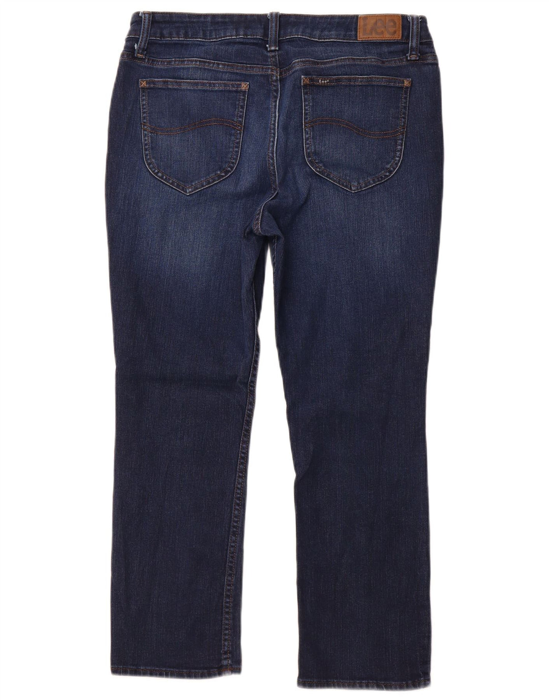 Damskie jeansy LEE Crop Mid Rise Straight W32 L25 Granatowe