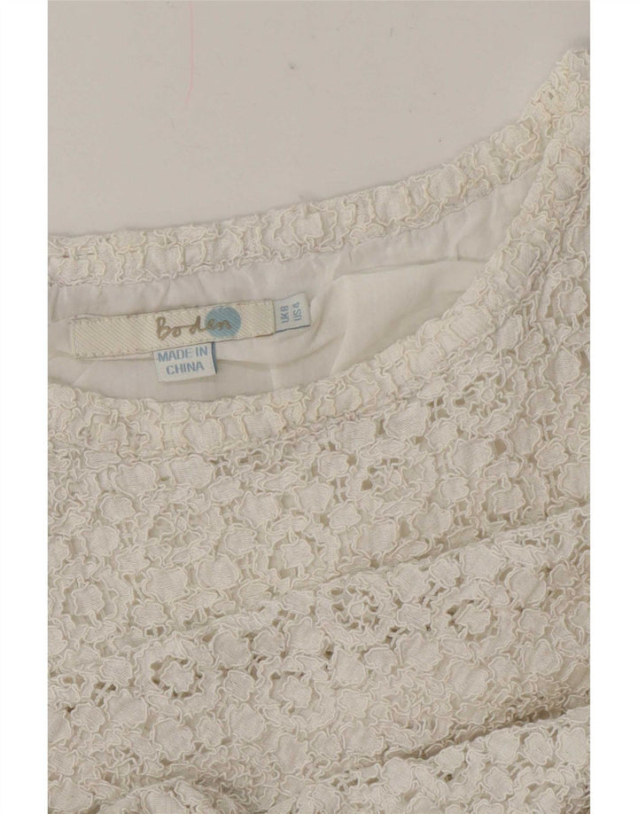 Bluzka damska Boden Crop Top UK 8 Small White