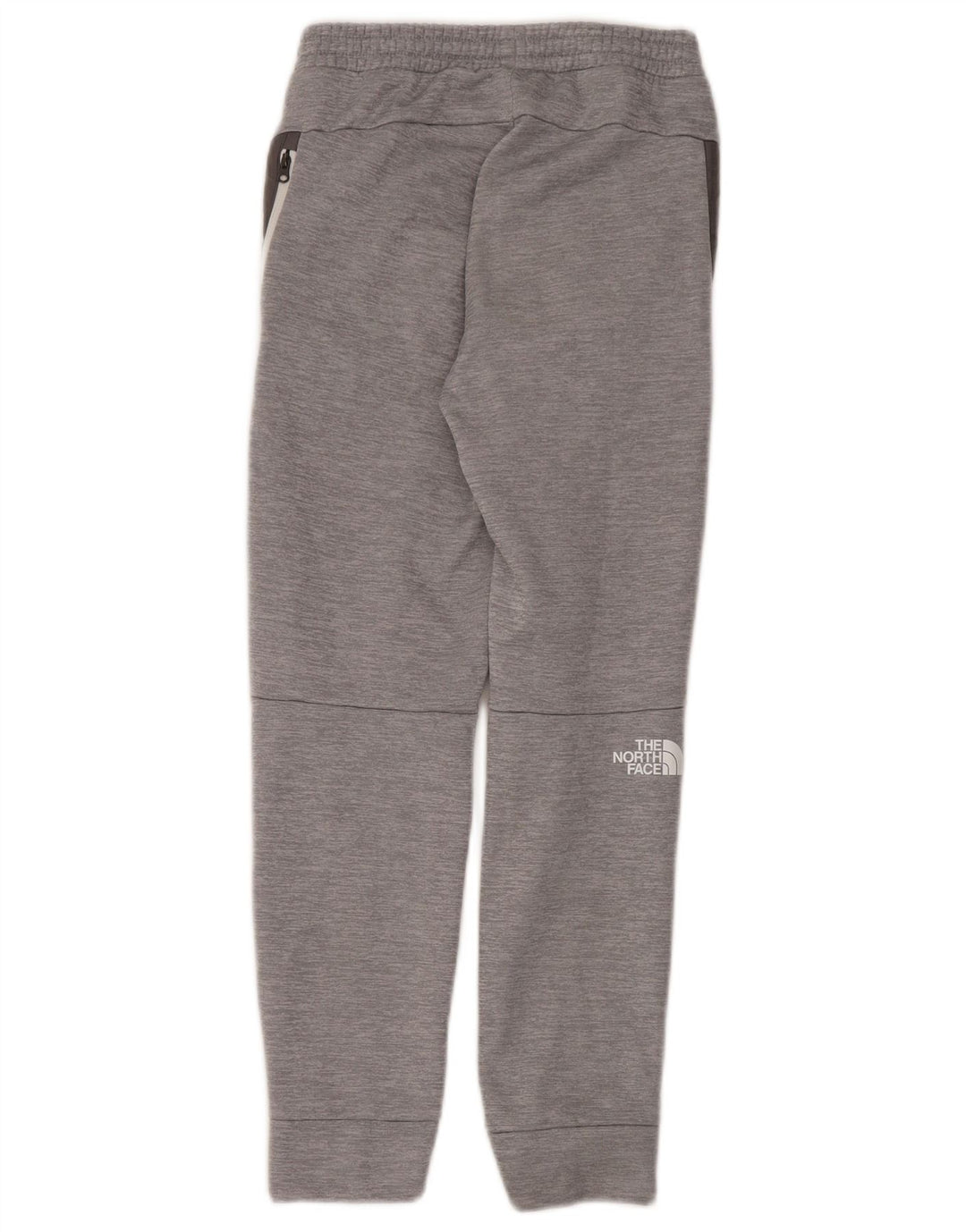 Chłopięce spodnie dresowe The North Face w wieku 11–12 lat, duże, szare, poliestrowe