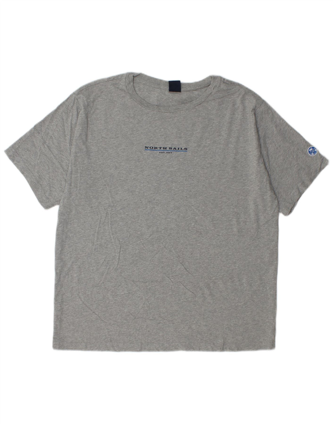 Męska koszulka T-shirt North Sails XL, szara, nakrapiana bawełna