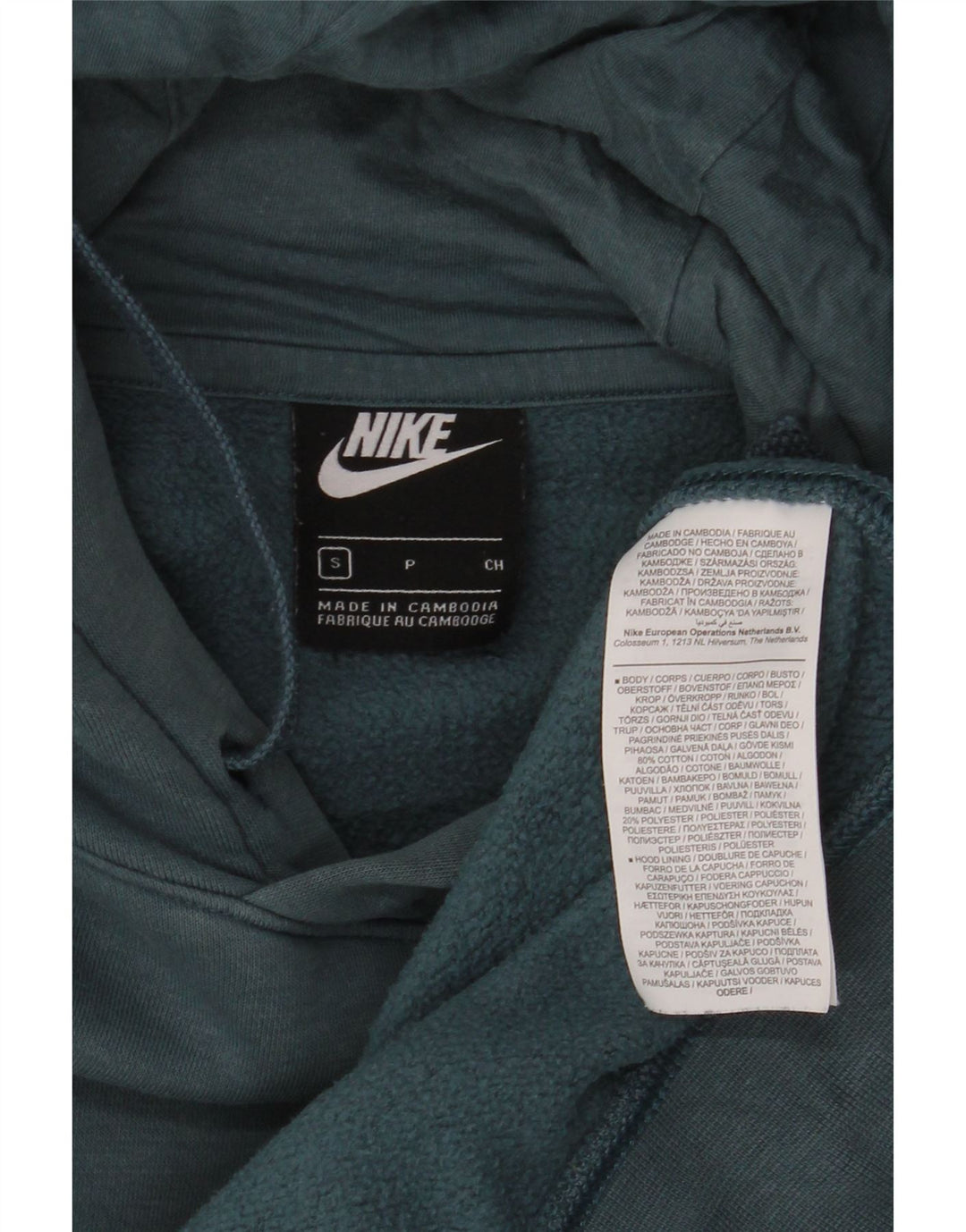 Męski sweter z kapturem Nike, mały, zielony, bawełniany