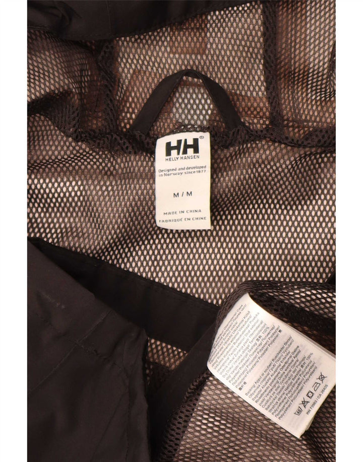 Damska kurtka przeciwdeszczowa z kapturem Helly Hansen UK 14, średni czarny poliester