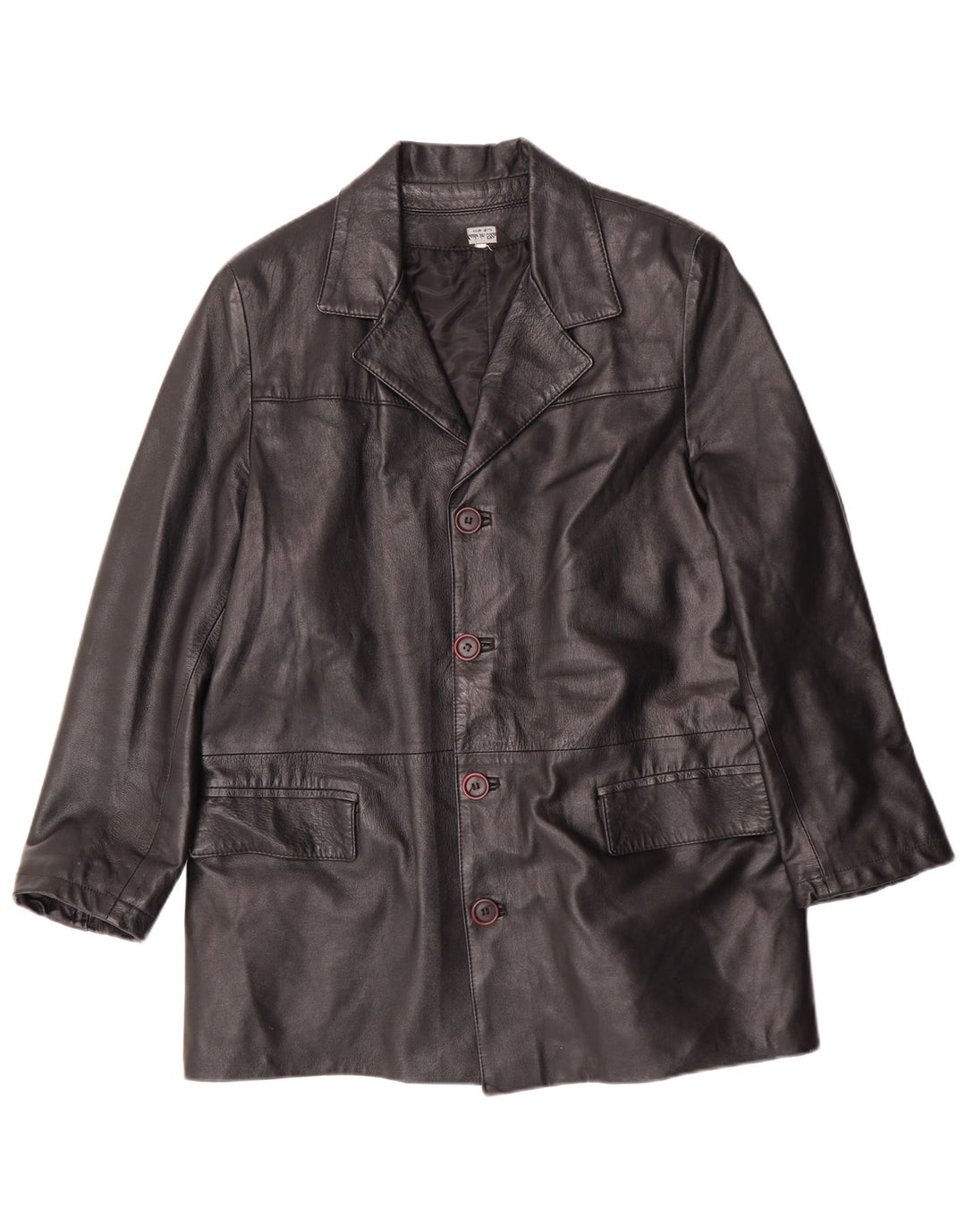 Vintage męska skórzana kurtka UK 38 Średnia czarna skórzana klasyczna