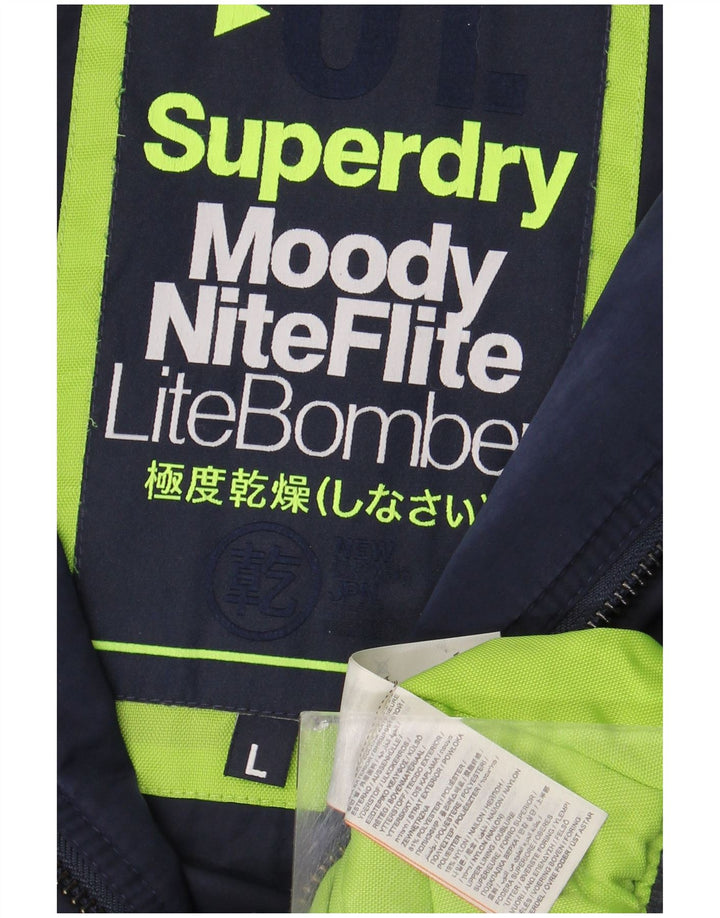 Męska kurtka bomber Superdry UK 40, duża granatowa, poliester