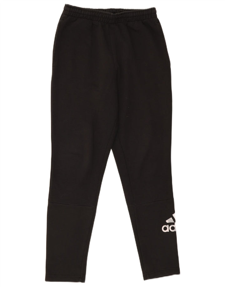 Męskie spodnie dresowe Adidas Graphic, średniej wielkości, czarne, bawełniane