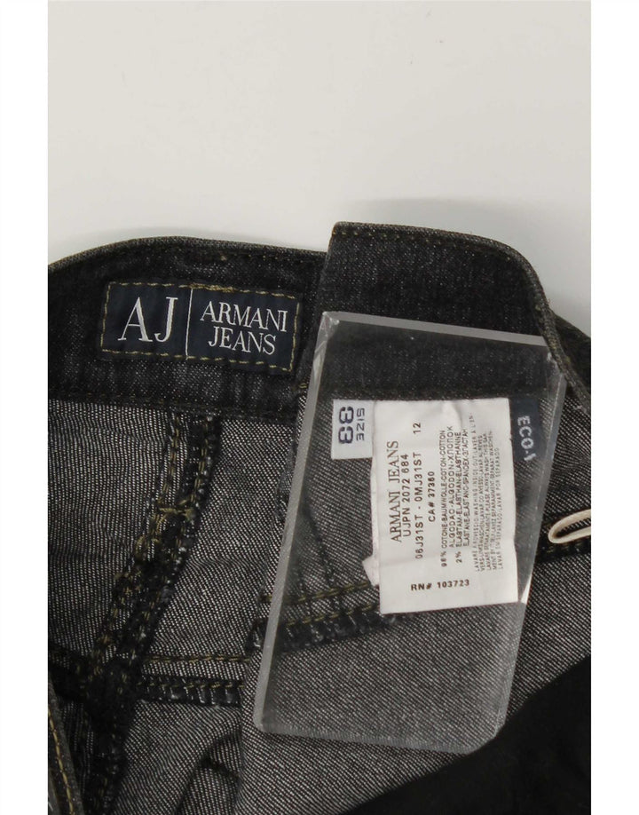 Armani Męskie Zathan Straight Jeans W33 L28 Szara bawełna