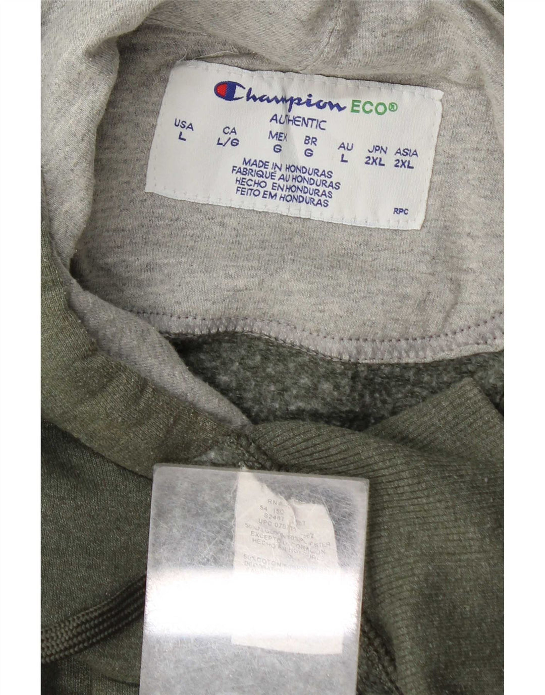 Męski sweter z kapturem Champion, duży, bawełniany khaki
