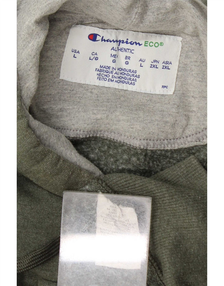 Męski sweter z kapturem Champion, duży, bawełniany khaki