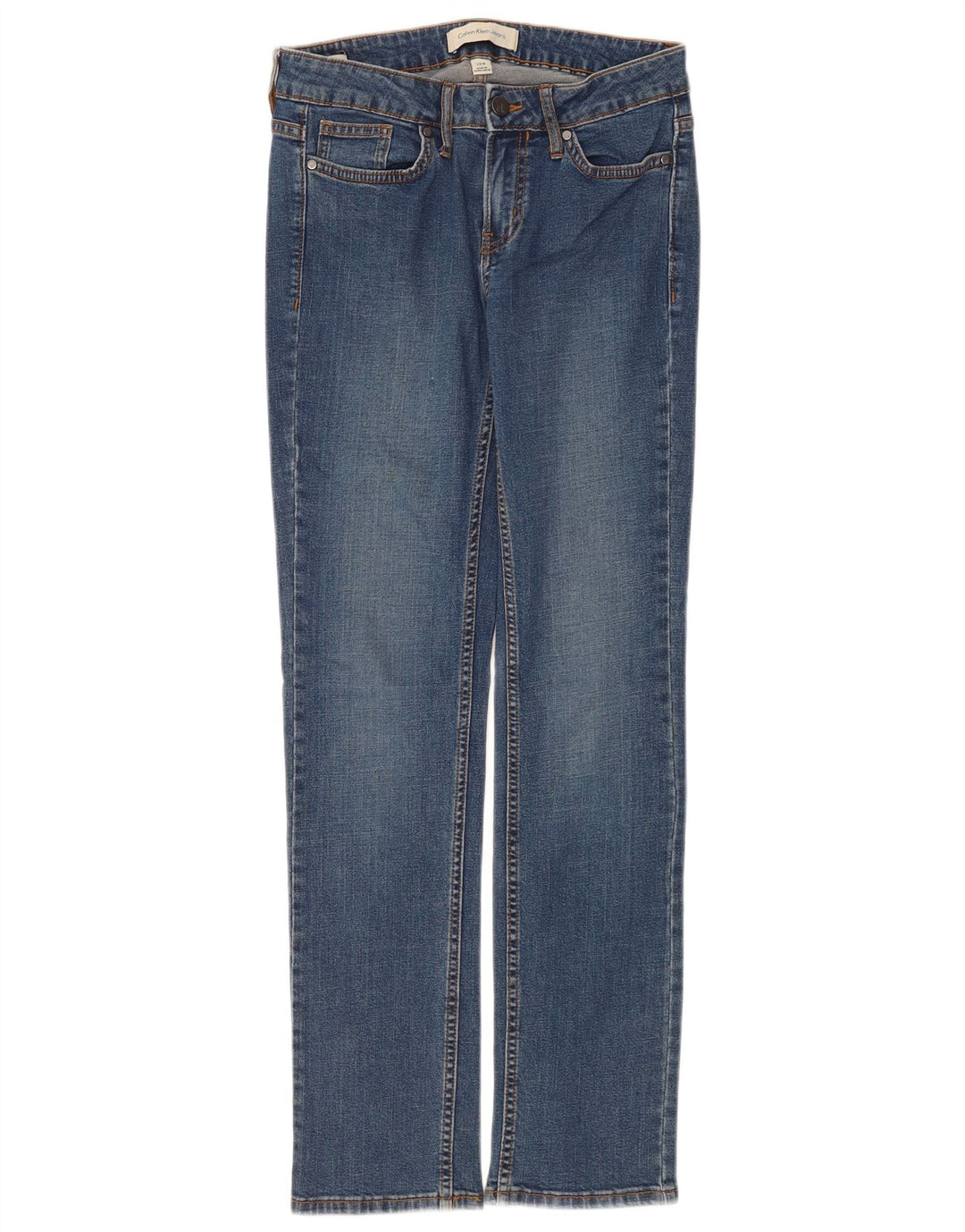Damskie jeansy Calvin Klein Straight W30 L30 Niebieskie