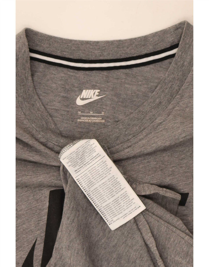 Męska kamizelka z grafiką Nike, średnia, szara, bawełniana nakrapiana
