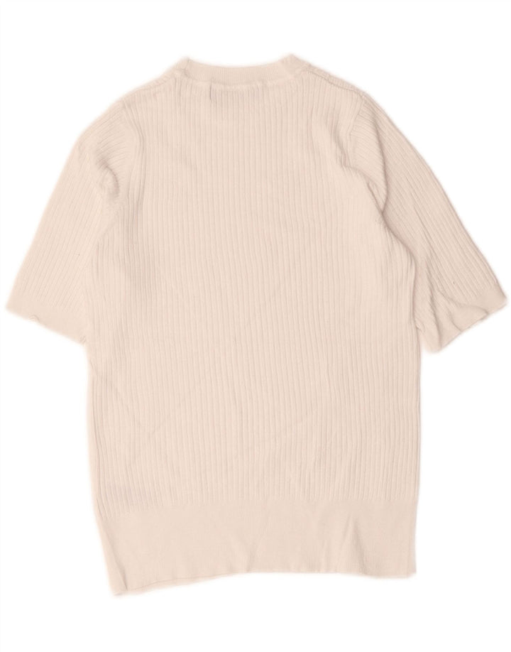 Marks & Spencer Damski sweter z okrągłym dekoltem, UK 10, mały, biały