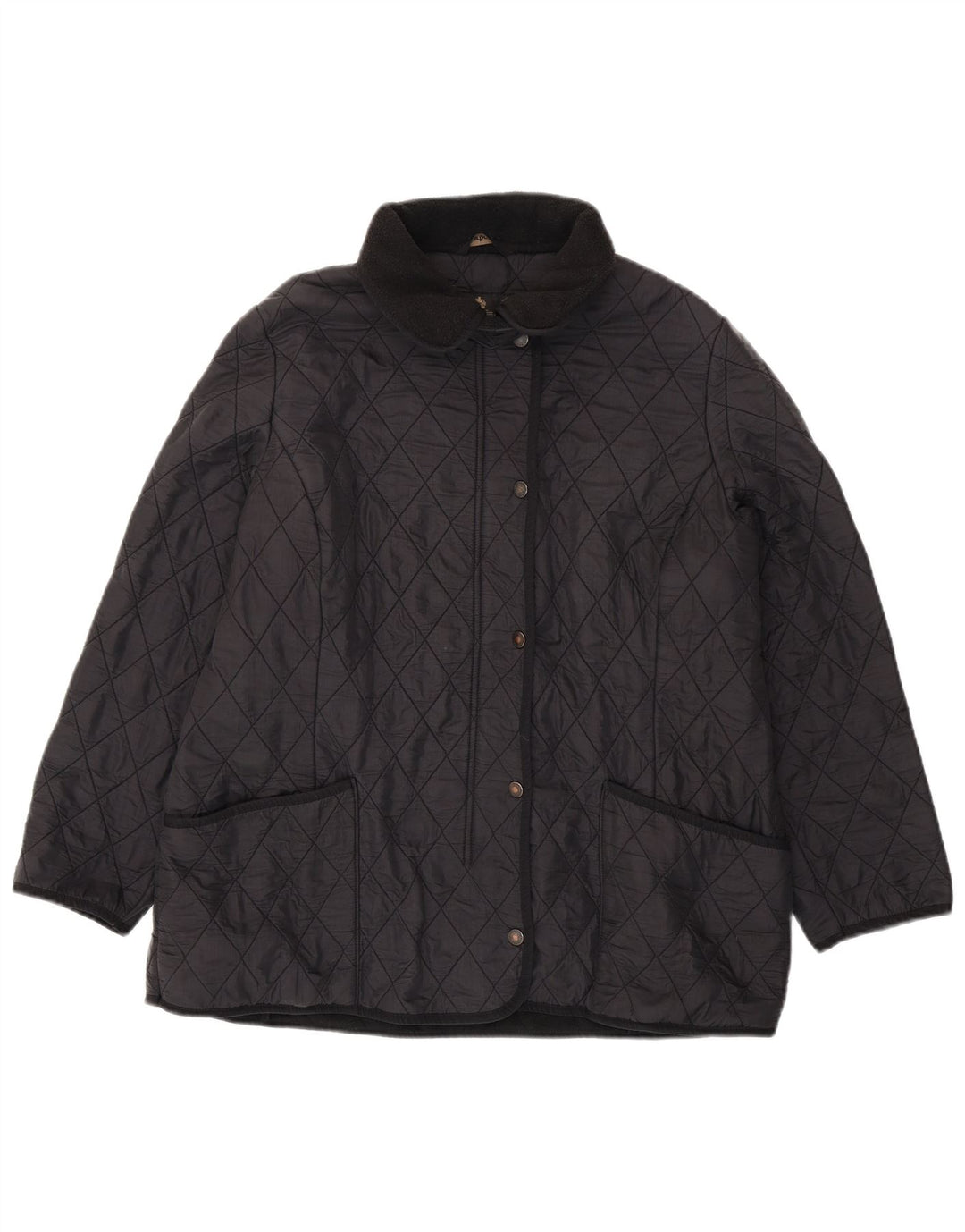 Damska pikowana kurtka BARBOUR UK 20 2XL Czarny poliamid