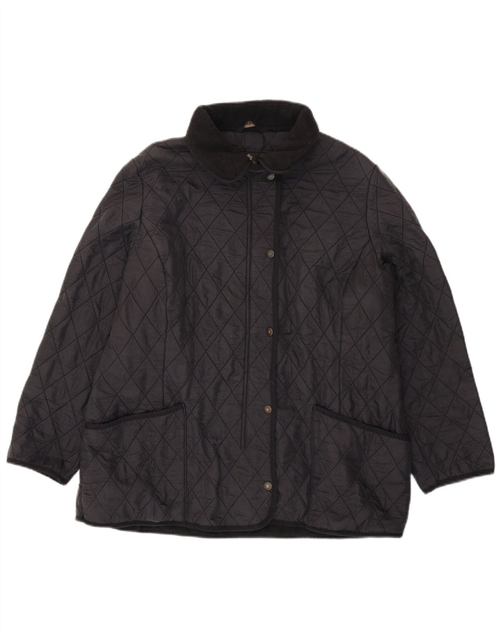 Damska pikowana kurtka BARBOUR UK 20 2XL Czarny poliamid