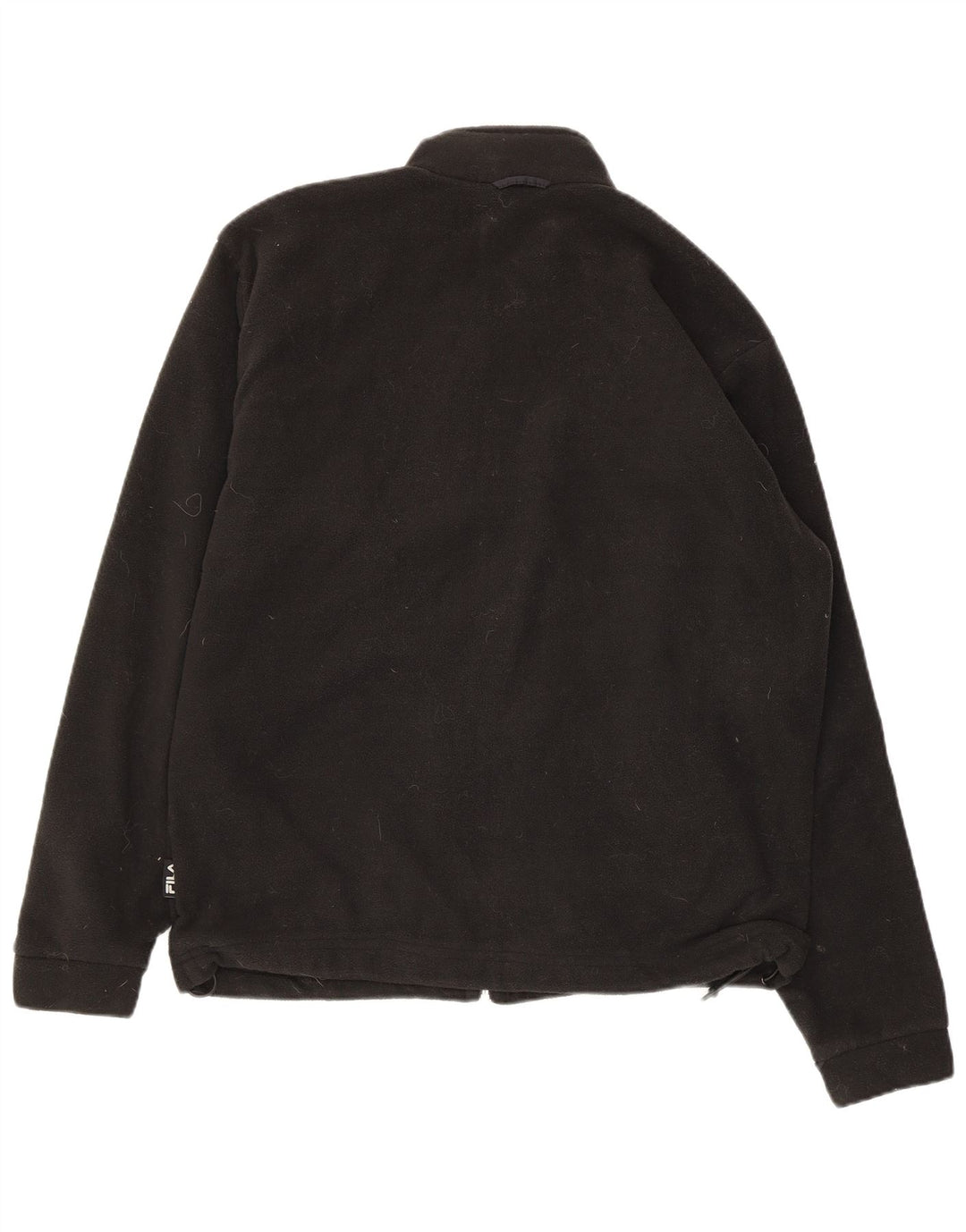 Męska kurtka polarowa FILA UK 40, duża, czarna, poliestrowa