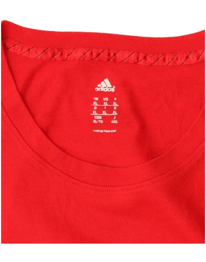 Męska koszulka graficzna Adidas Top XL czerwona