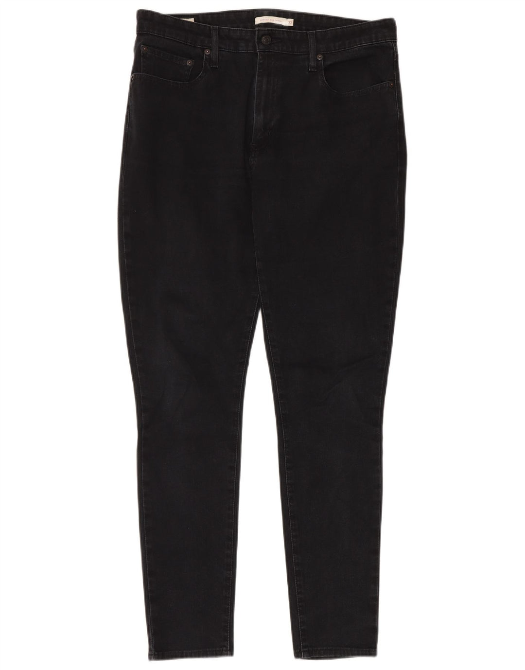 Damskie jeansy LEVI'S 721 z wysokim stanem W33 L32, czarna bawełna