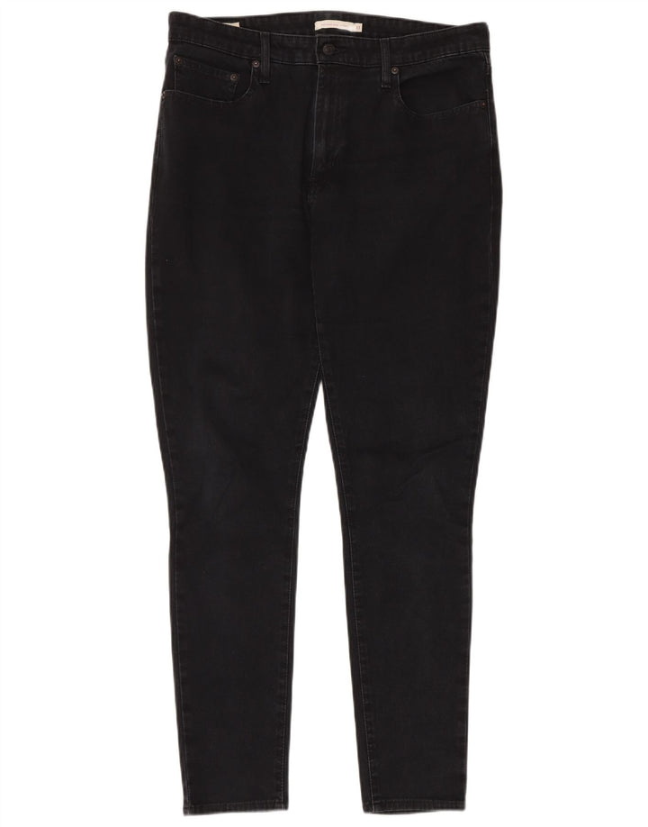 Damskie jeansy LEVI'S 721 z wysokim stanem W33 L32, czarna bawełna