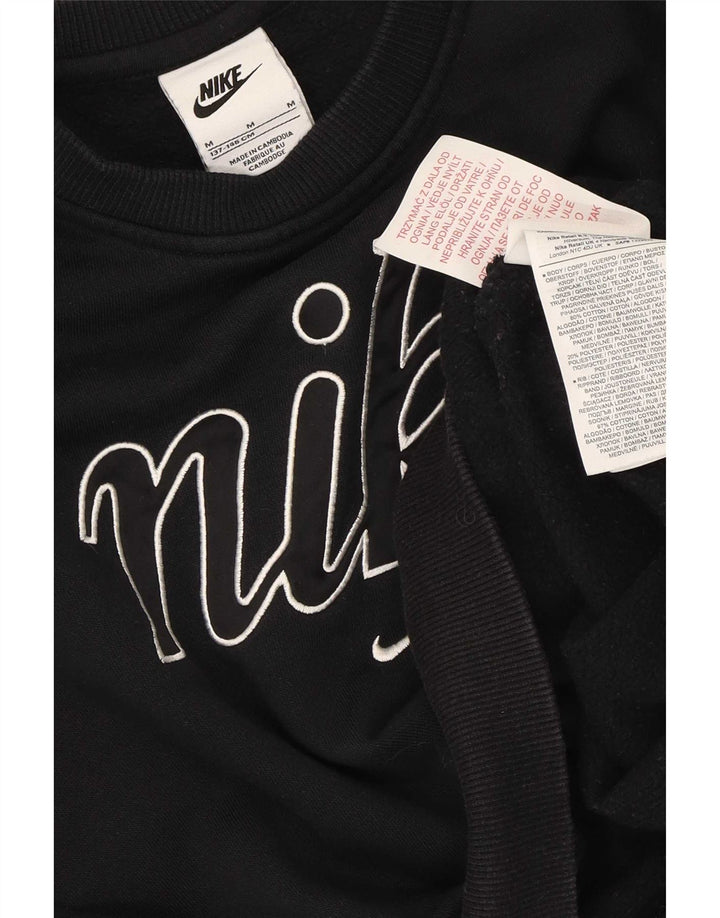 Bluza dziewczęca Oversize Crop Nike dla dziewczynki 10-11 lat, średnia czarna