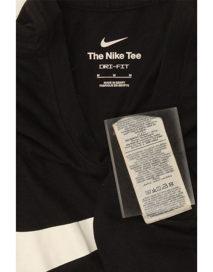 Męski T-shirt z grafiką Nike Dri Fit, średni czarny poliester