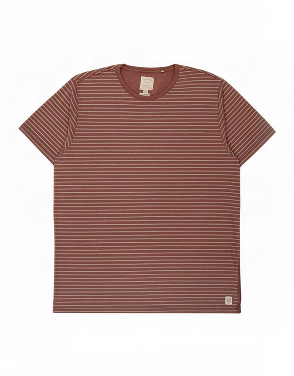 T-shirt męski Fat Face Top 2XL, bawełna w brązowe paski