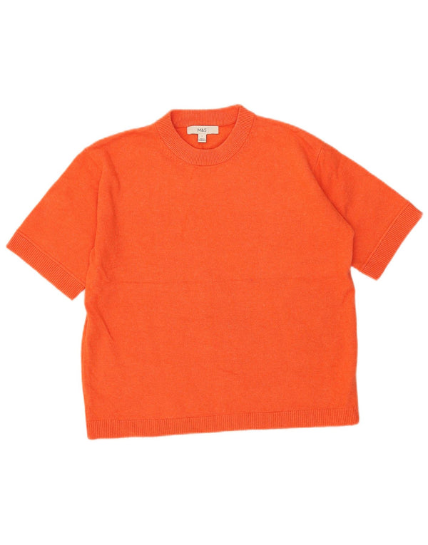 Marks & Spencer Damska koszulka oversize Top UK 10, mała, pomarańczowa, poliester