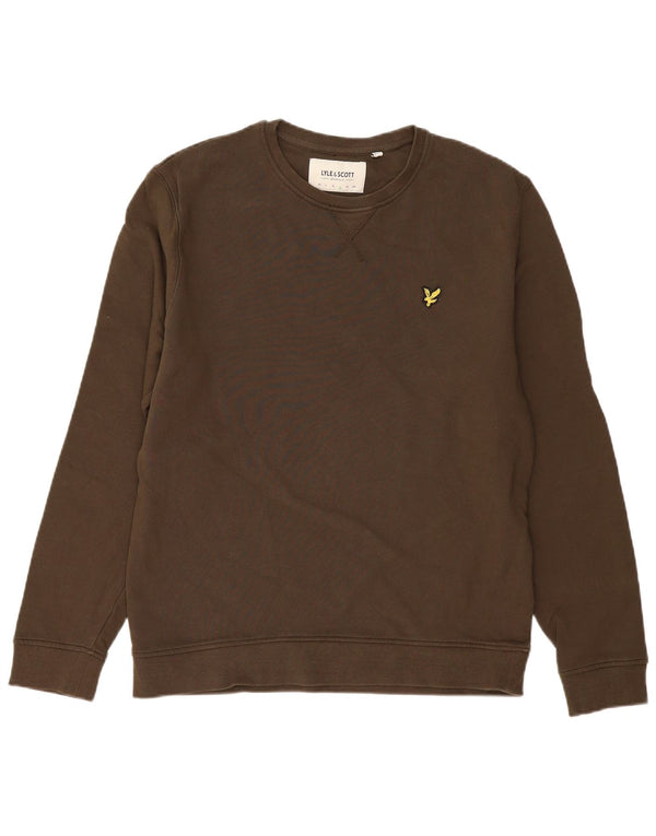 Męski sweter LYLE & SCOTT, duży, bawełniany khaki