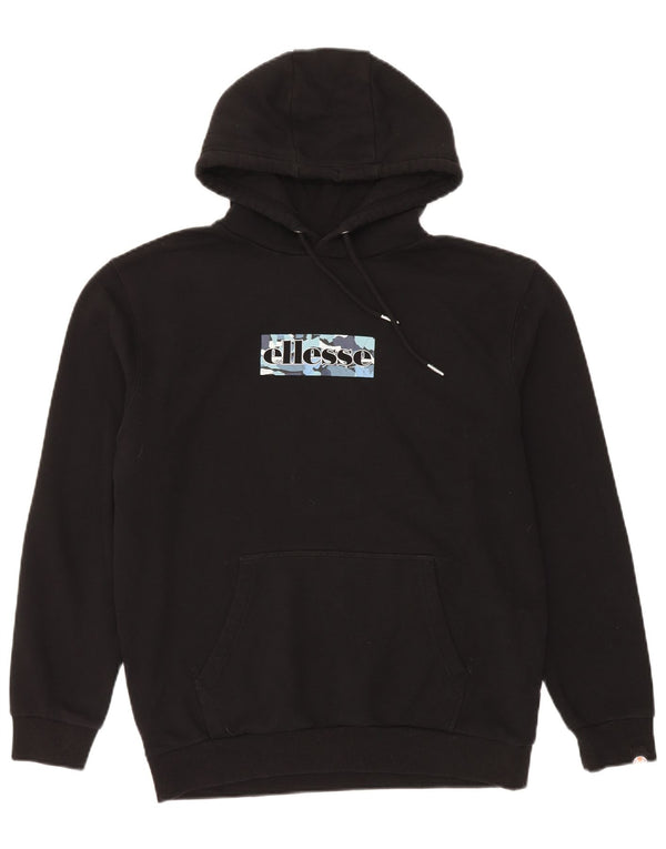 Damski sweter z kapturem Ellesse UK 14, duży, czarny, bawełniany