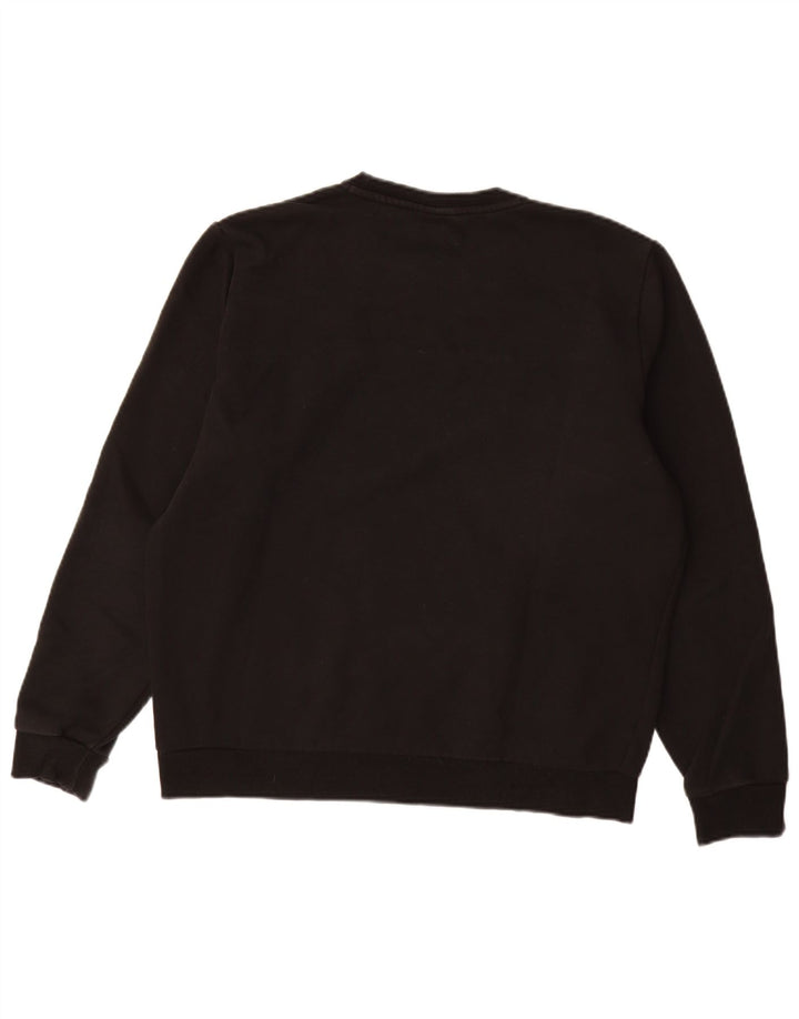 Męski sweter z grafiką PUMA, duży, czarny, bawełniany