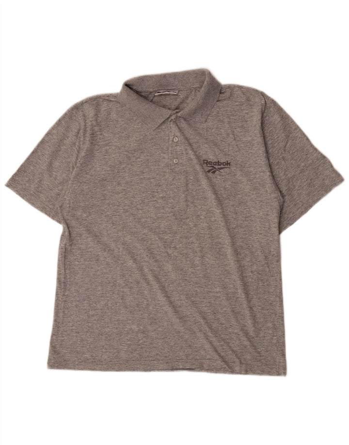 Męska koszulka polo Reebok, mała, szara, nakrapiana