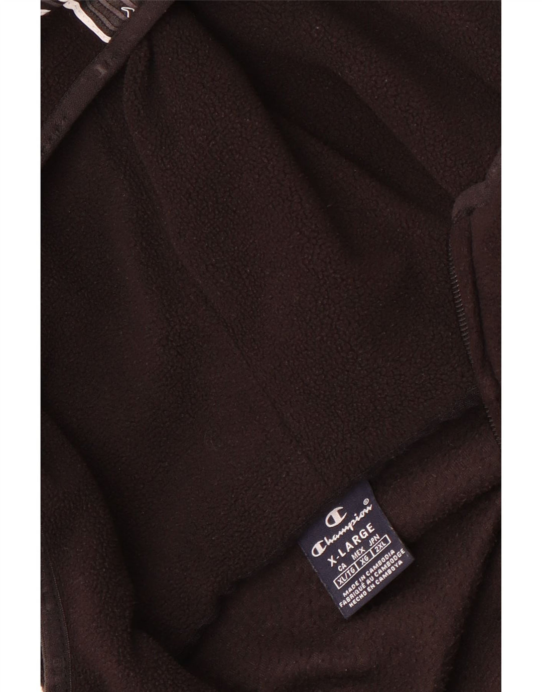 Męska kurtka polarowa z kapturem Champion Graphic UK 42 XL w kolorze czarnym