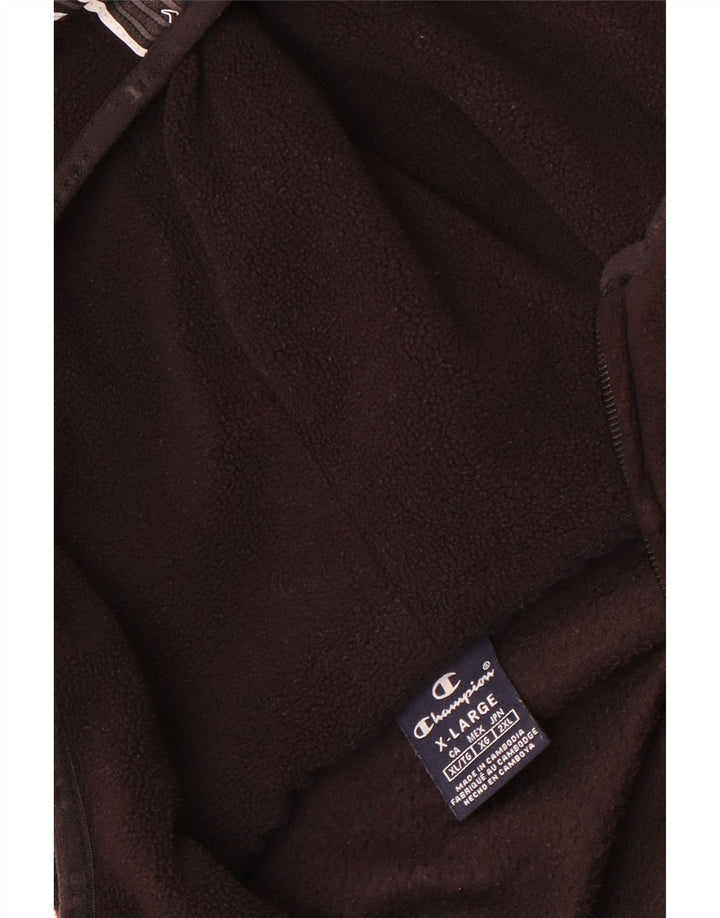 Męska kurtka polarowa z kapturem Champion Graphic UK 42 XL w kolorze czarnym