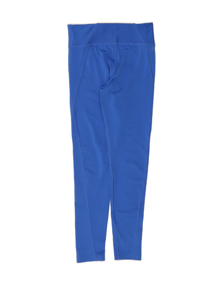 ADIDAS Womens Climalite Leggings UK 8/10 Small  Blue Polyester Vintage Adidas and Second-Hand Adidas from Messina Hembry 
