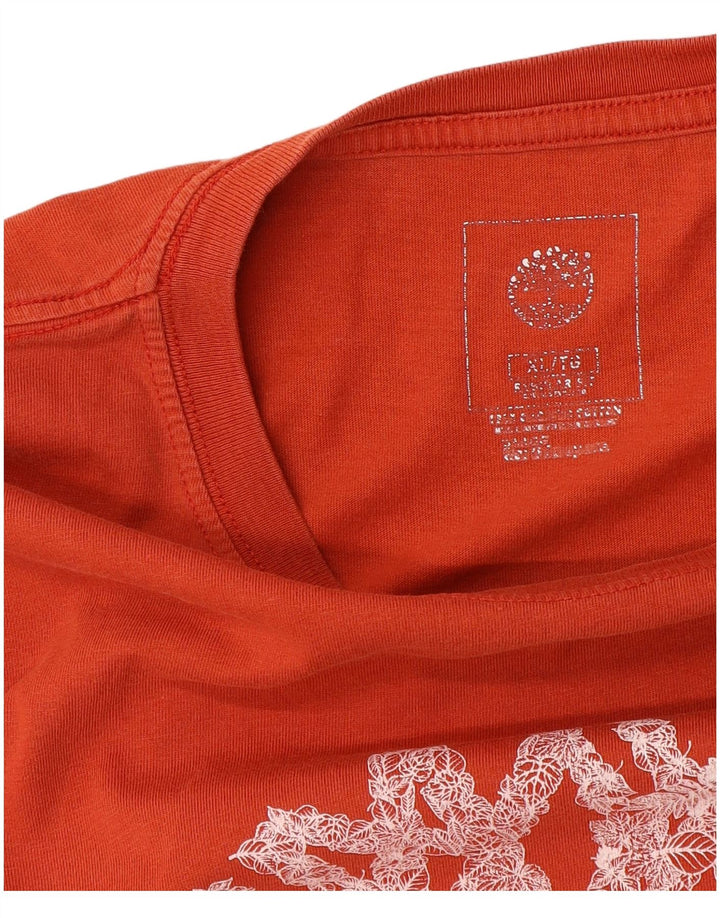Męska koszulka Timberland o regularnym kroju z grafiką, XL Pomarańczowa