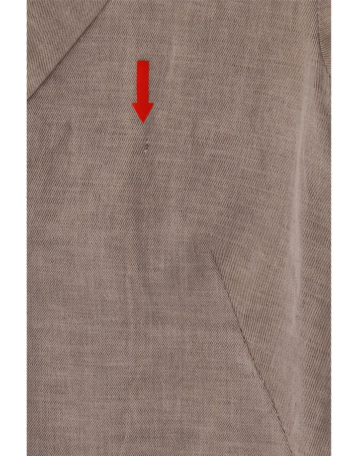 Damska marynarka Zara o otwartym kroju UK 12, średnia szara bawełna