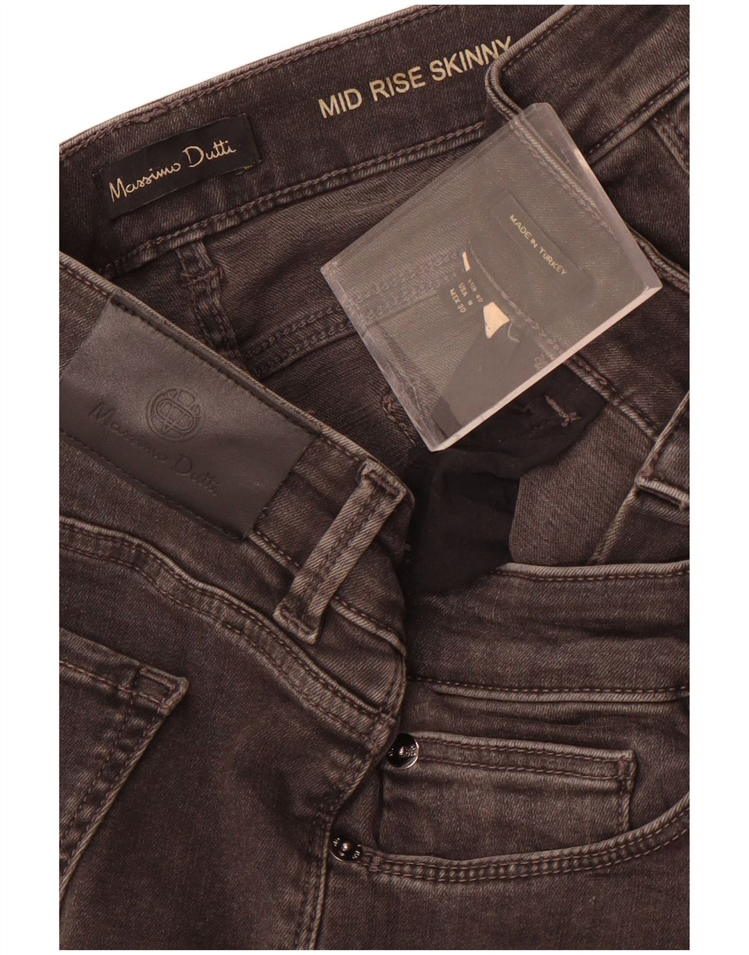 Jeansy damskie Massimo Dutti Mid Rise Skinny Jeans EU 40 Medium W30 L30 Szare
