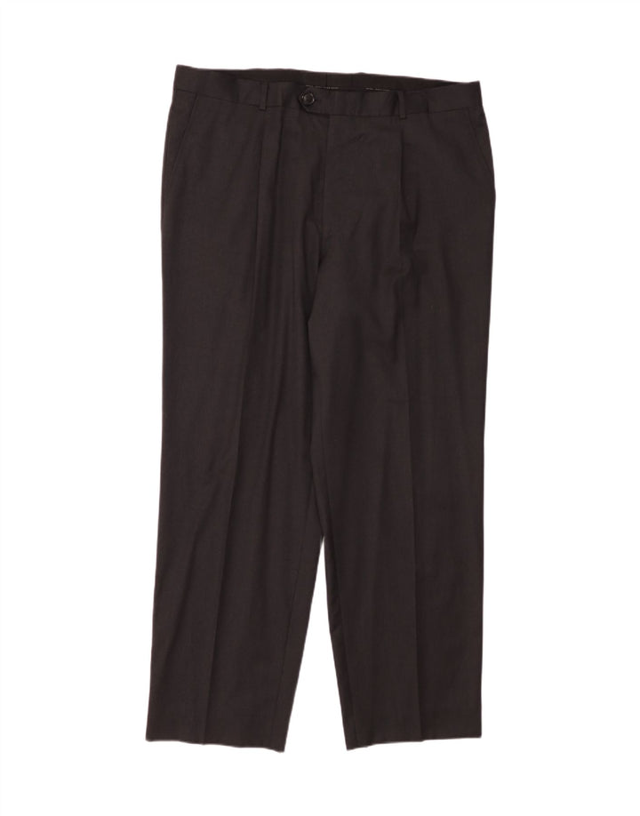 HUGO BOSS Mens Pegged Suit Trousers  W42 L32 Grey Wool Vintage Hugo Boss and Second-Hand Hugo Boss from Messina Hembry 