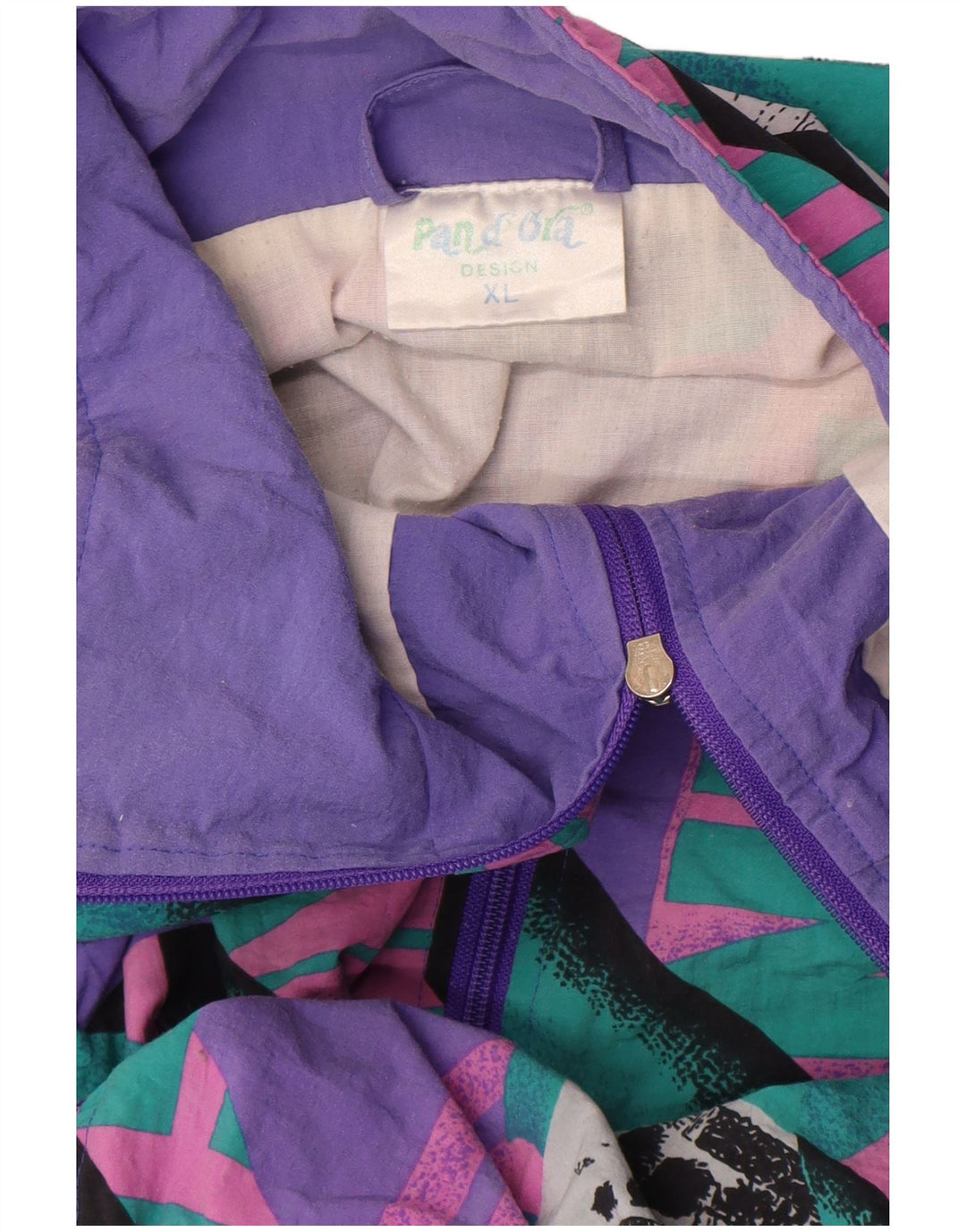 Męska kurtka dresowa Pandora Graphic XL, fioletowa, geometryczna