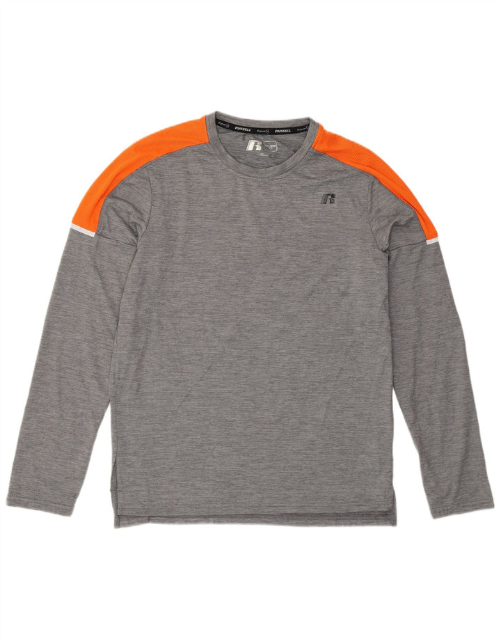 Top chłopięcy Russell Athletic z długim rękawem, 15-16 lat, 2XL, szary poliester