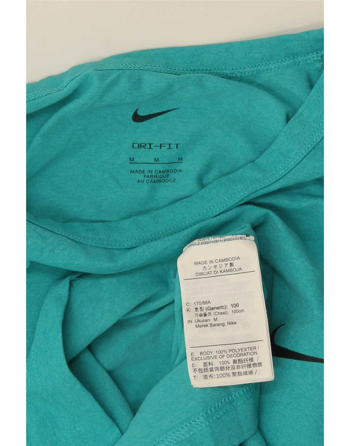 Męski T-shirt Nike Dri Fit Top, średni turkusowy poliester