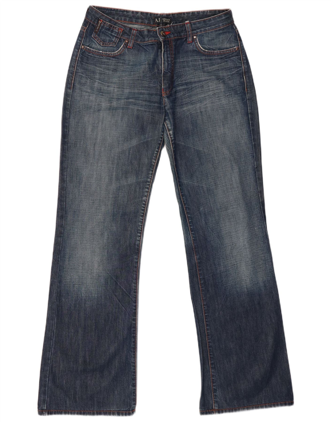 Damskie jeansy rozkloszowane Armani W31 L32 Granatowe, bawełniane