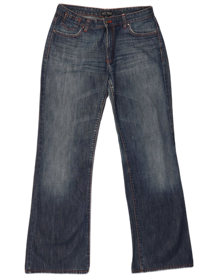Damskie jeansy rozkloszowane Armani W31 L32 Granatowe, bawełniane