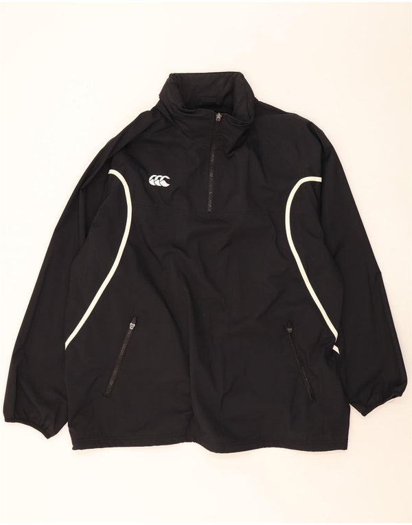 Męska kurtka przeciwdeszczowa CANTERBURY UK 42 XL z czarnego nylonu
