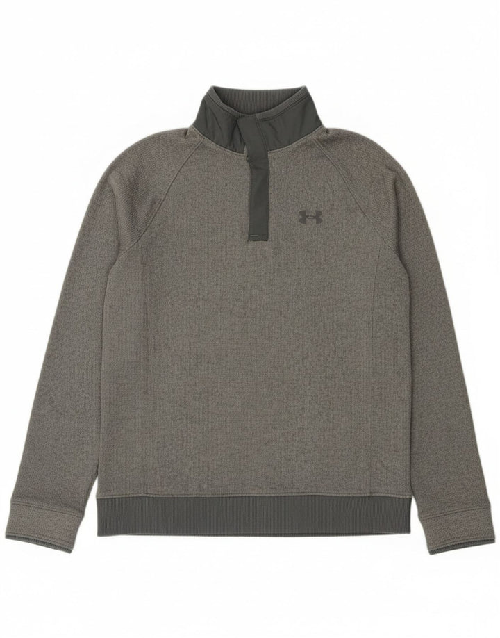 Bluza chłopięca Under Armour zapinana na guziki, 11-12 lat, duża, szara