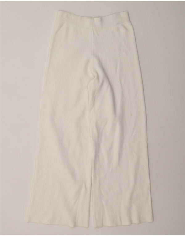 Damskie spodnie dresowe z szeroką nogawką Zara UK 8 Small White Wiskoza