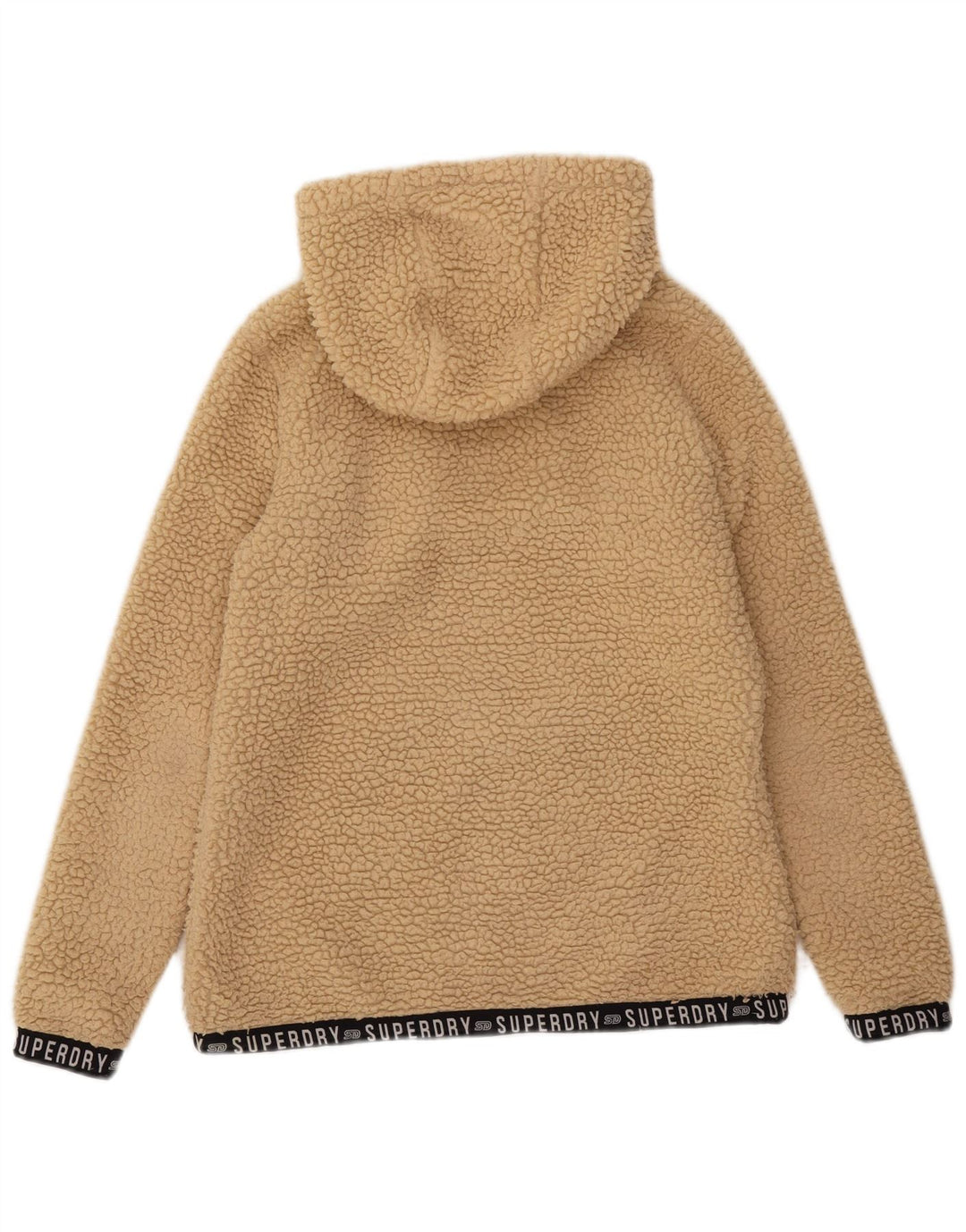 Damski sweter oversize Superdry z polaru z grafiką UK 8, mały beż