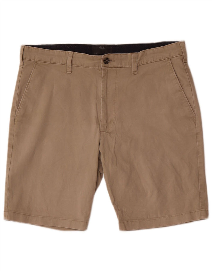 Męskie spodenki Chino Marks & Spencer W34, duże, brązowe, bawełniane